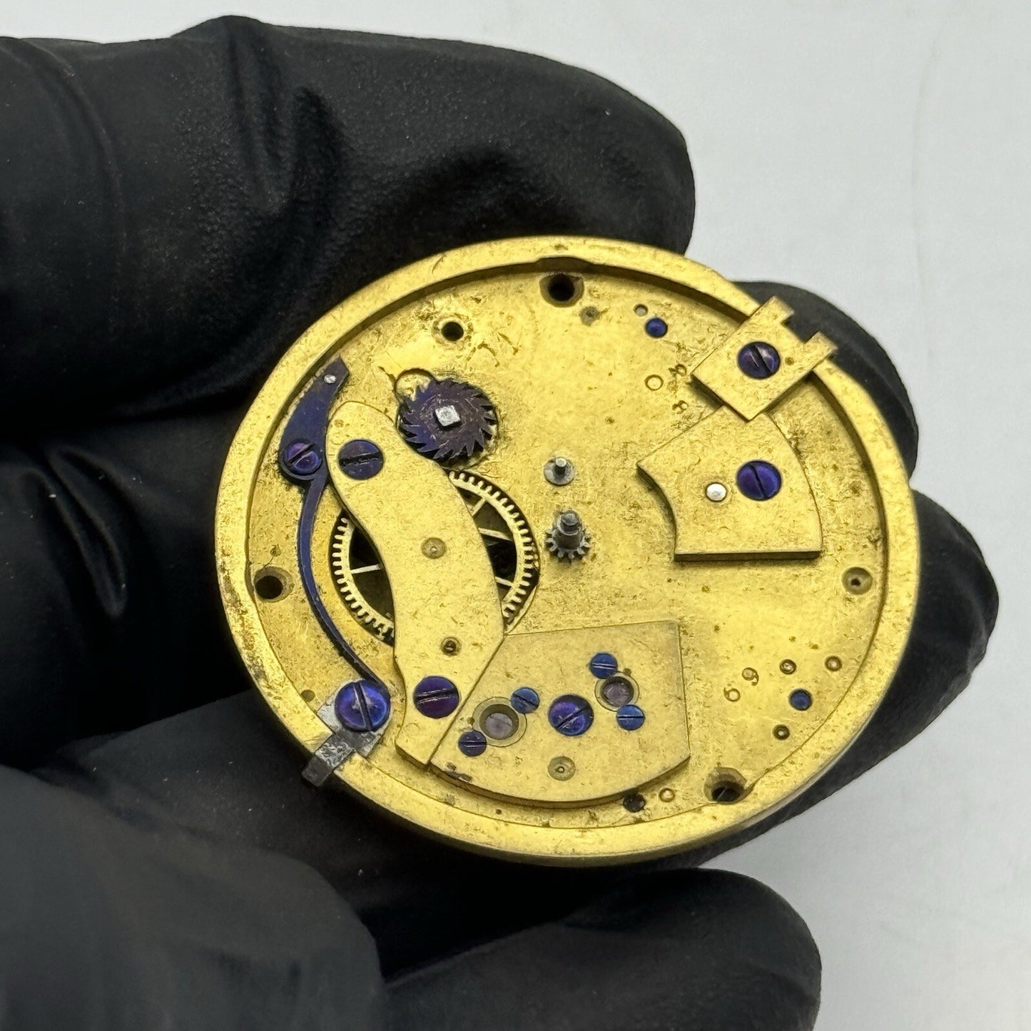 37.3mm Barwise London Antique Fusee Pocket Watch Movement FOR PARTS Repair