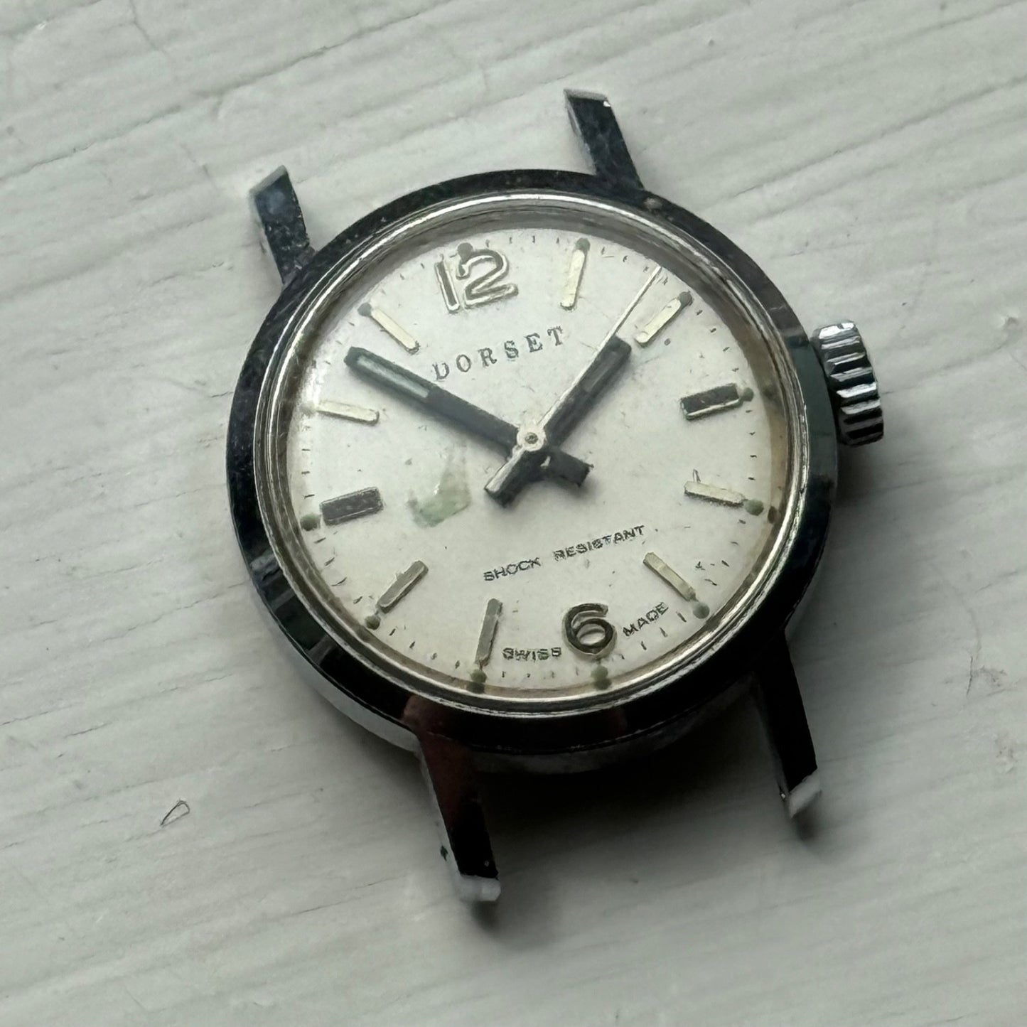 23mm Dorset Ronda Rl 9013 Shock Resistant Vintage Manual Wind Watch PARTS REPAIR