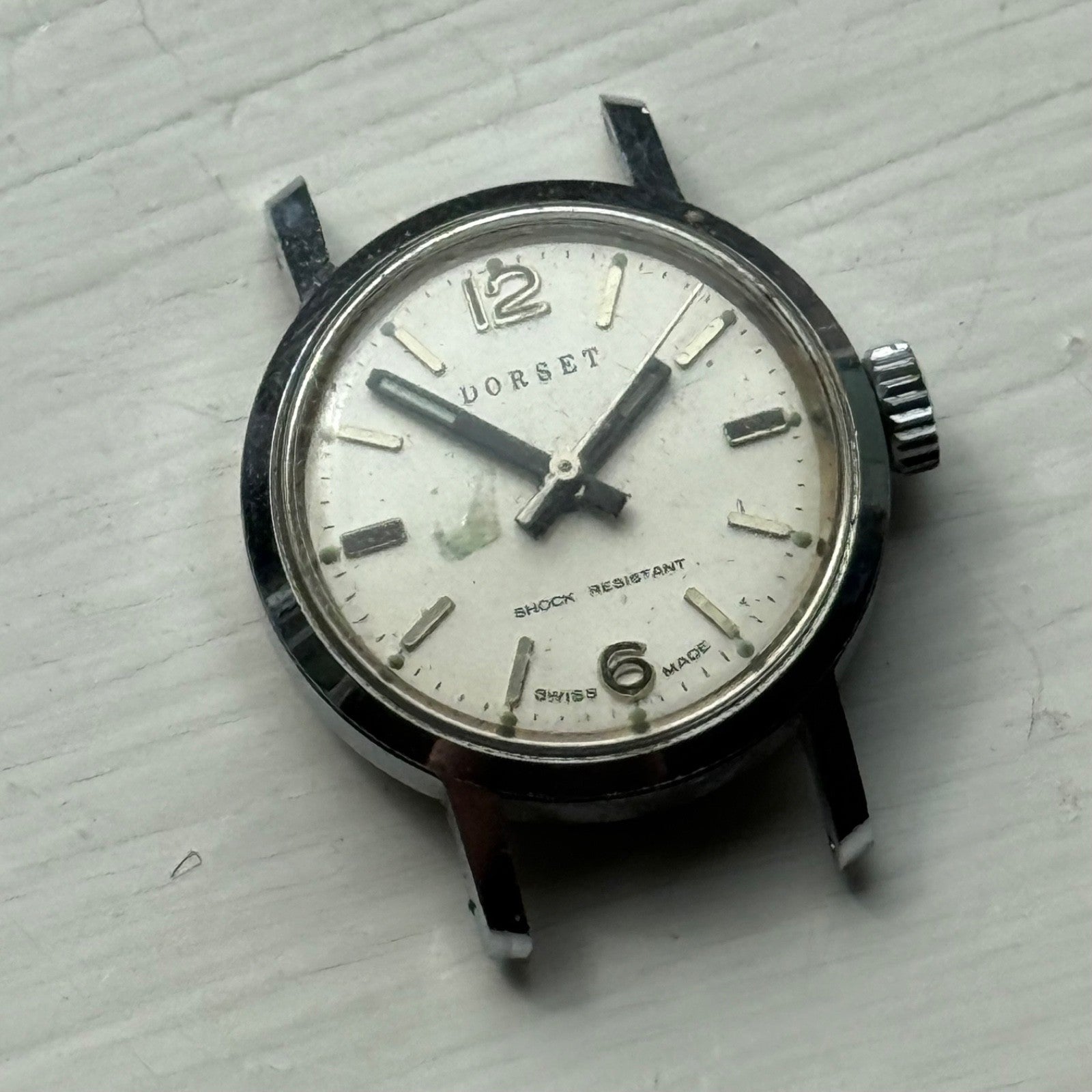 23mm Dorset Ronda Rl 9013 Shock Resistant Vintage Manual Wind Watch PARTS REPAIR