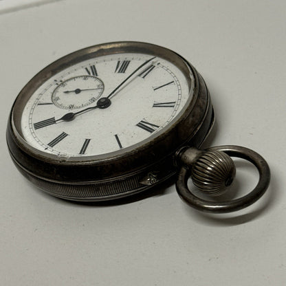 Pin Set Sterling Silver 3/4 Plate Lever English Watch LTD Pocket Watch TO REPAIR