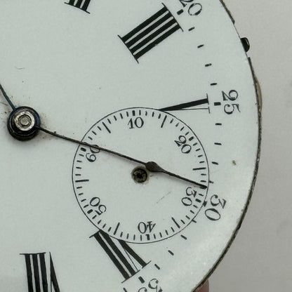 43.1mm Antique Remington USA 11 Jewels Hunter Pocket Watch Movement PARTS SPARES