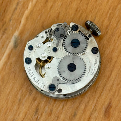 25mm Vintage Ingersoll Dot Nickel Chromium Swiss Manual Wind Watch PARTS REPAIR