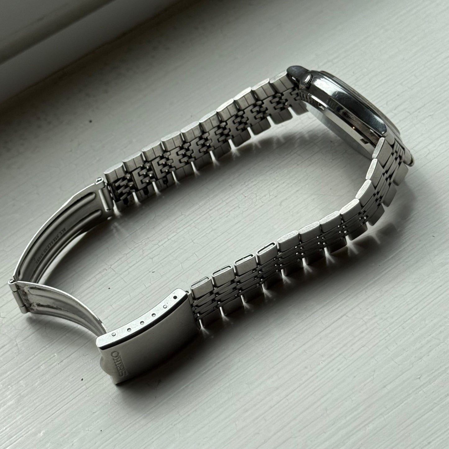 Men's Vintage Seiko 5 Watch Automatic Day Date 7009-3050 Bracelet 36mm To Repair