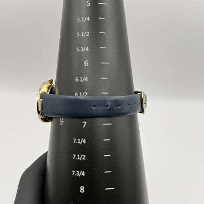 Infinite Ladies Quartz Watch Silver Dial Blue Leather Strap Japan Working 28mm