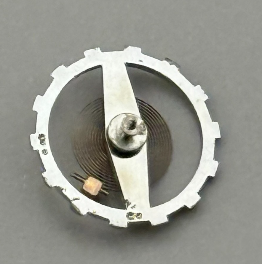 Lanco 576 Balance Wheel Complete And Spring  5’’’ PL Watch Movement Parts NOS