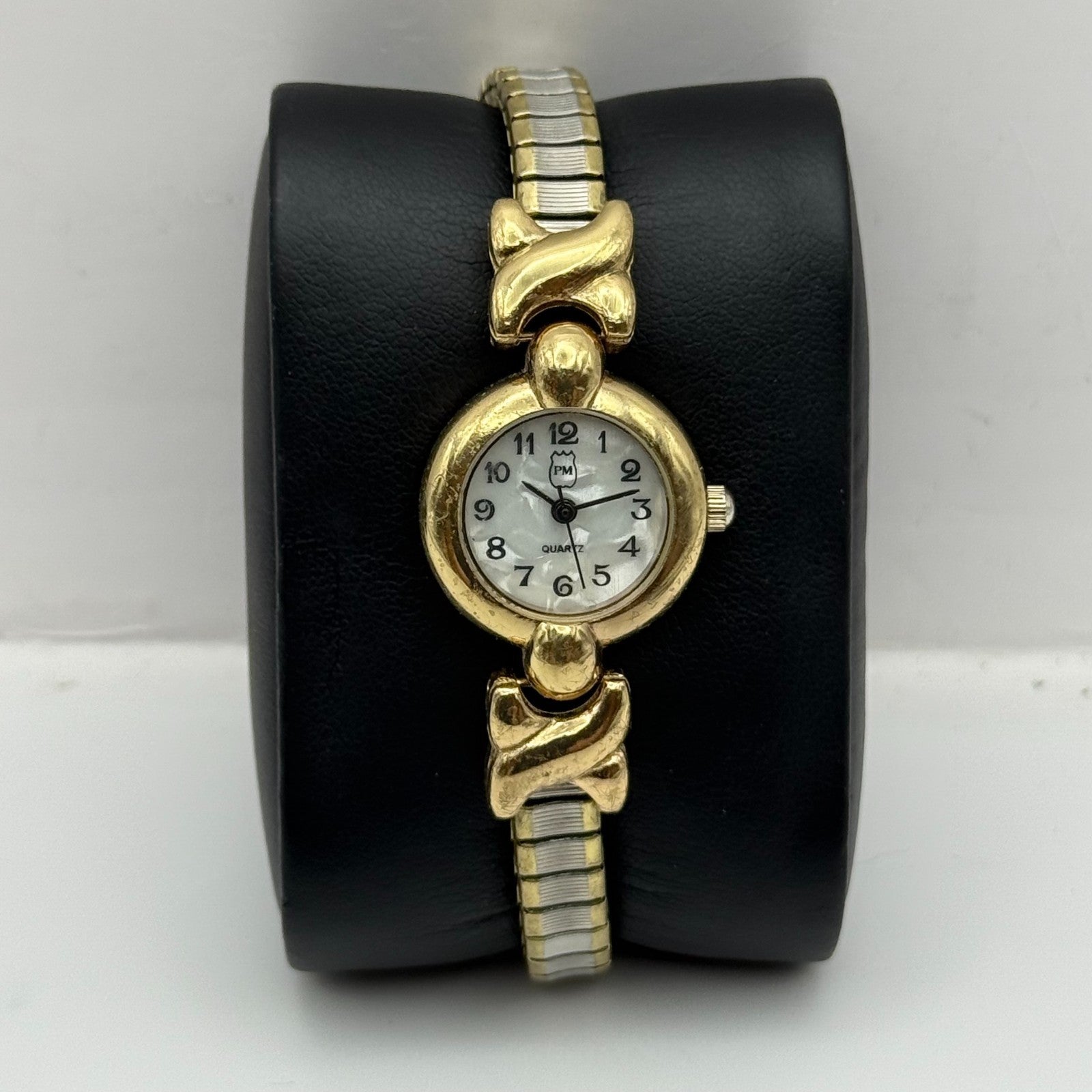 21mm Working Ladies Two Tone Philip Mercier S565S Quartz Watch Expandable Strap