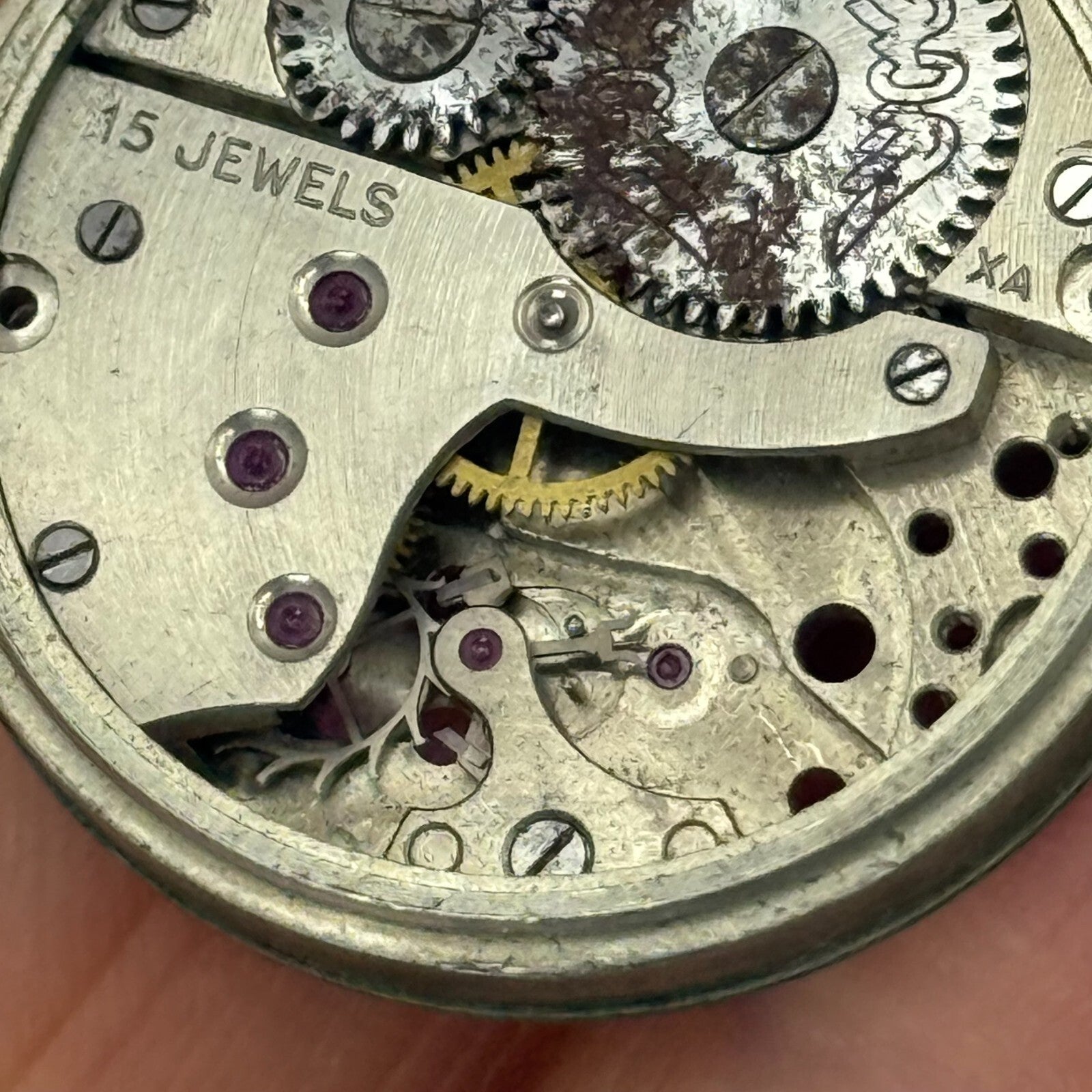 26.9mm Vintage AS 984 Swiss 15 Jewels Manual Wind Watch Movement PARTS REPAIR