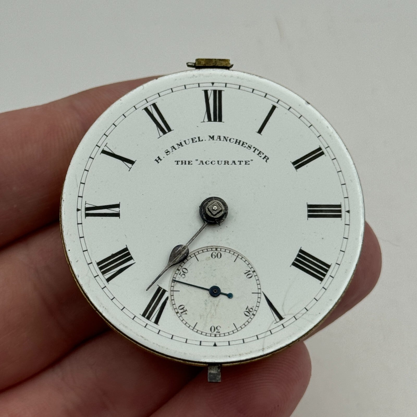 44.6mm Antique H Samuel Manchester The "Accurate" Pocket Watch Movement PARTS