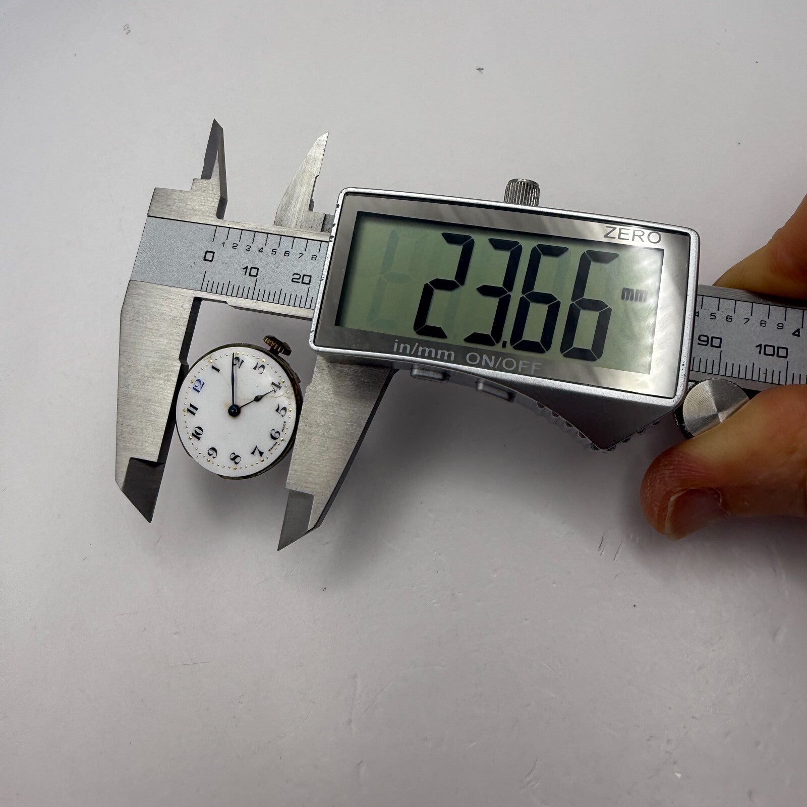 23.6mm Vintage Visible 15 Jewels Trench Watch Movement Manual Wind PARTS REPAIR