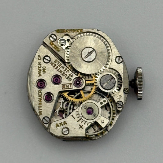 Wittnauer 6W7 Watch Movement Running Manual Wind Vintage Swiss Parts 15.2mm