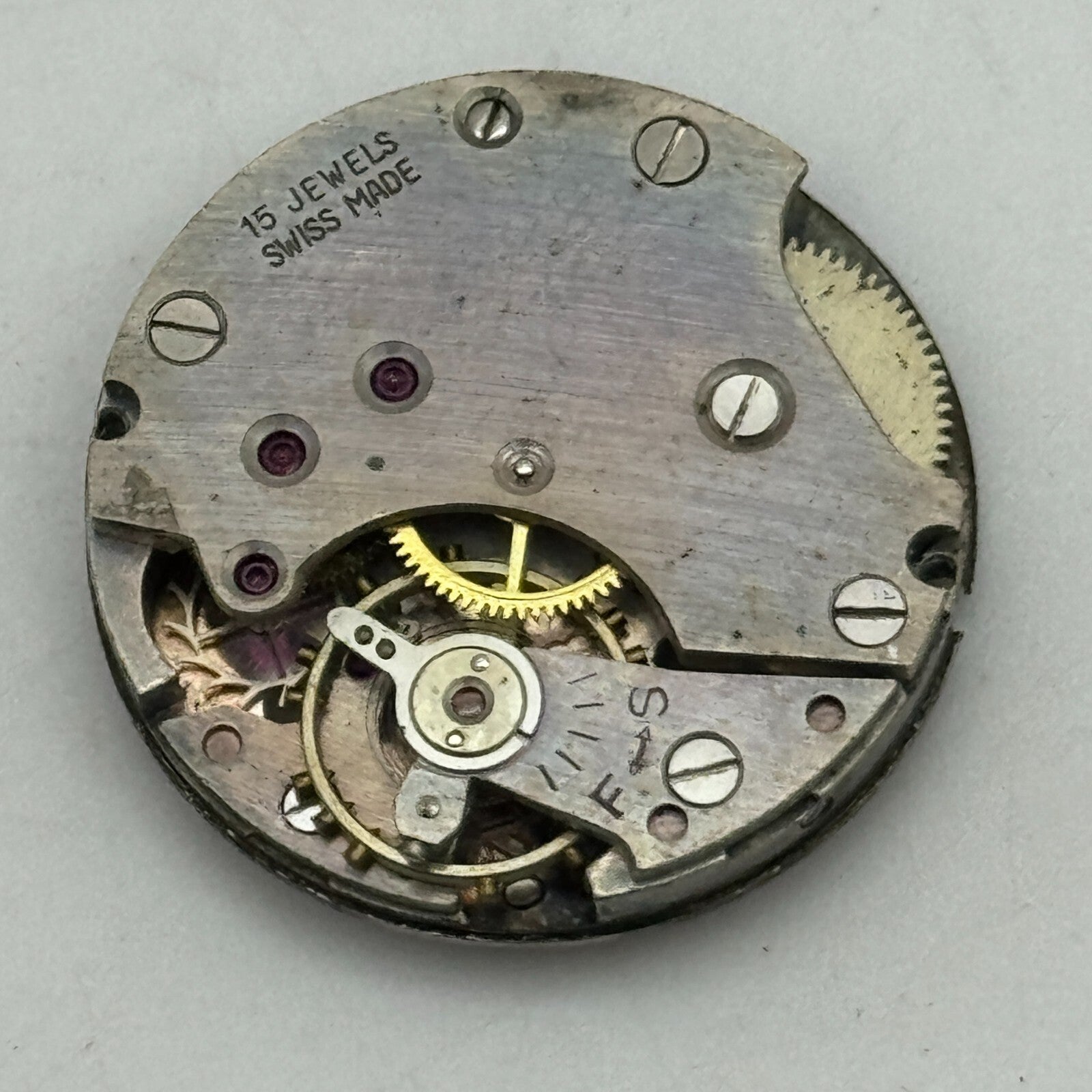 24mm Derrick Arogno A 120 Balance Ok Manual Wind Swiss Watch Movement PARTS