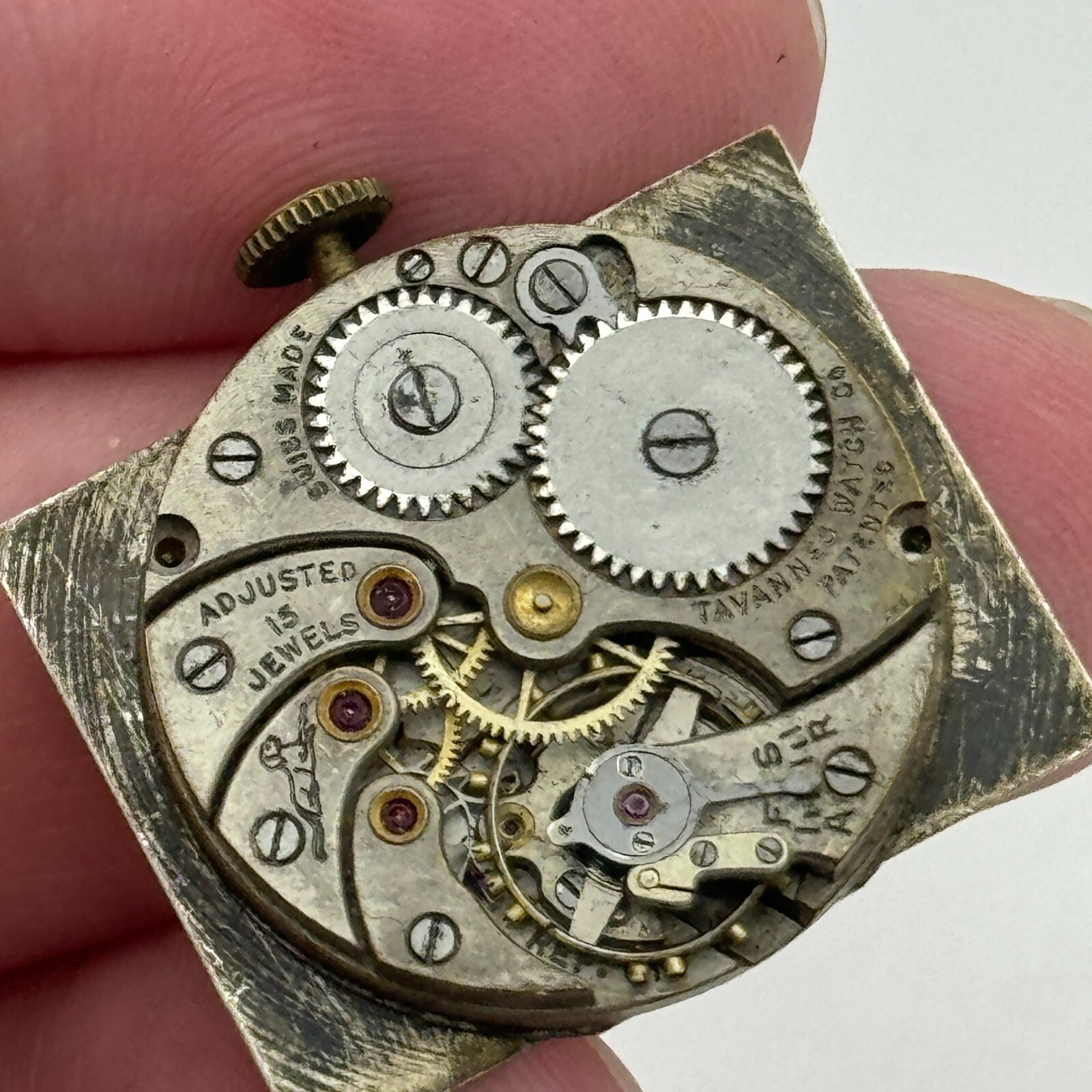 23.6mm Cyma Ref 010 Tavannes Manual Wind 15 Jewels Watch Movement Vintage PARTS