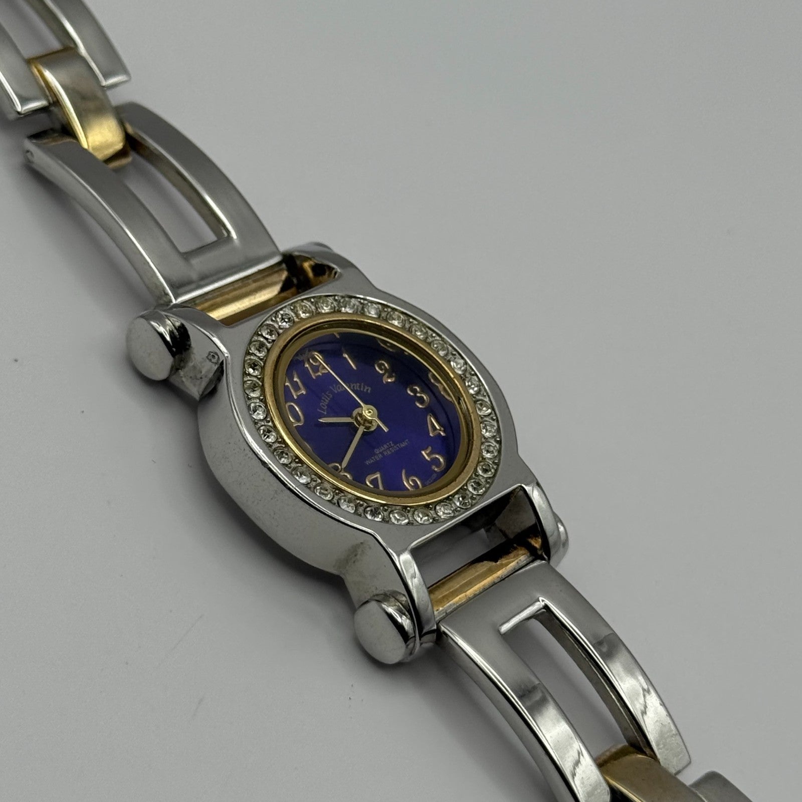 Louis Valentin Swiss Design Ladies Quartz Watch Two Tone Bracelet Working 23mm