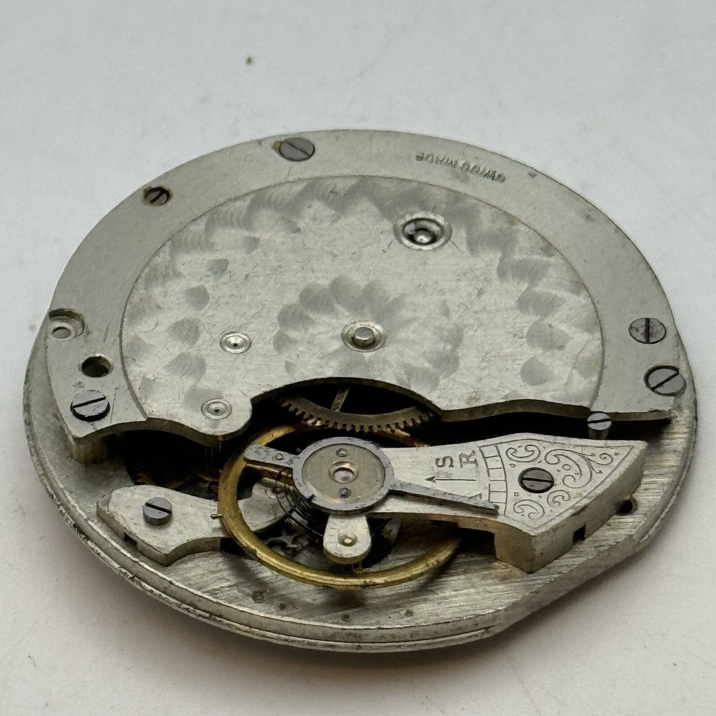 41.2mm Unidentified Interesting Pocket Watch Movement FOR PARTS Restore