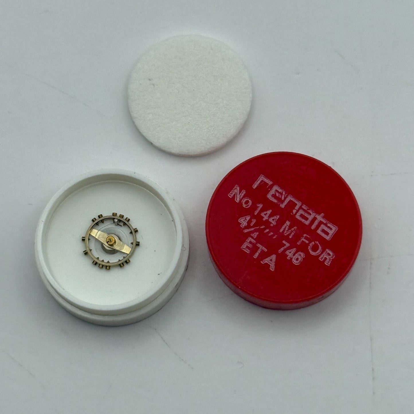 ETA 746 Balance Wheel Complete And Spring 4 1/2''' 144 M Watch Movement Parts