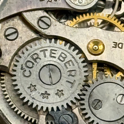 Cortebert Cal 665 Watch Movement 15 Jewels Sub Seconds Manual Wind Parts 25.3mm