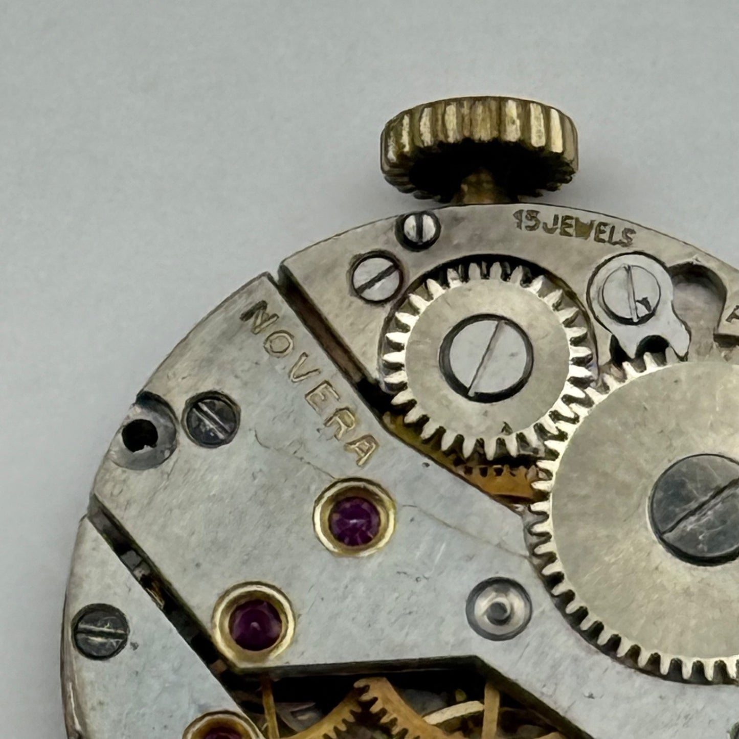 ETA 790 Novera Watch Movement Manual Wind Vintage Swiss Incomplete Parts 19.6mm
