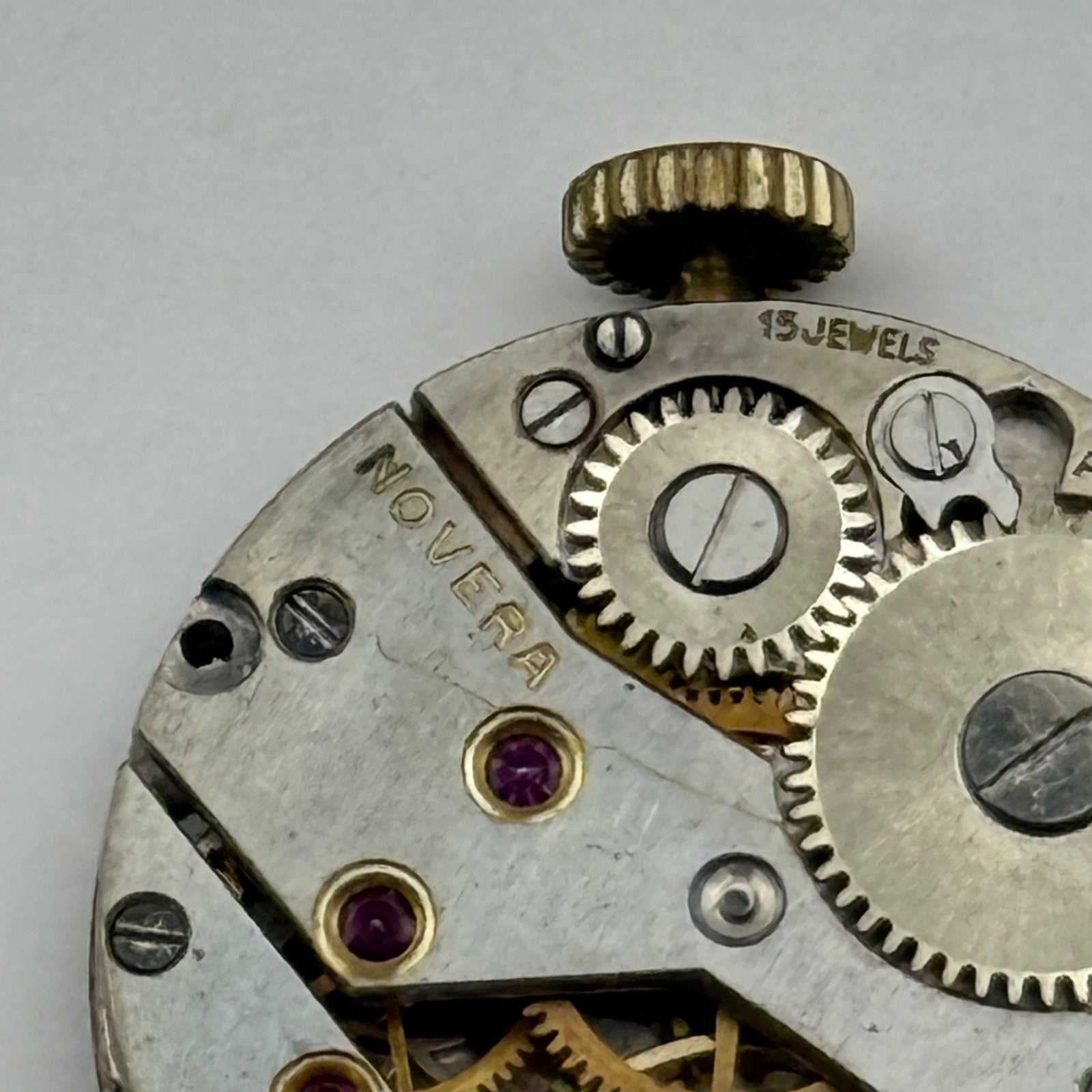 ETA 790 Novera Watch Movement Manual Wind Vintage Swiss Incomplete Parts 19.6mm