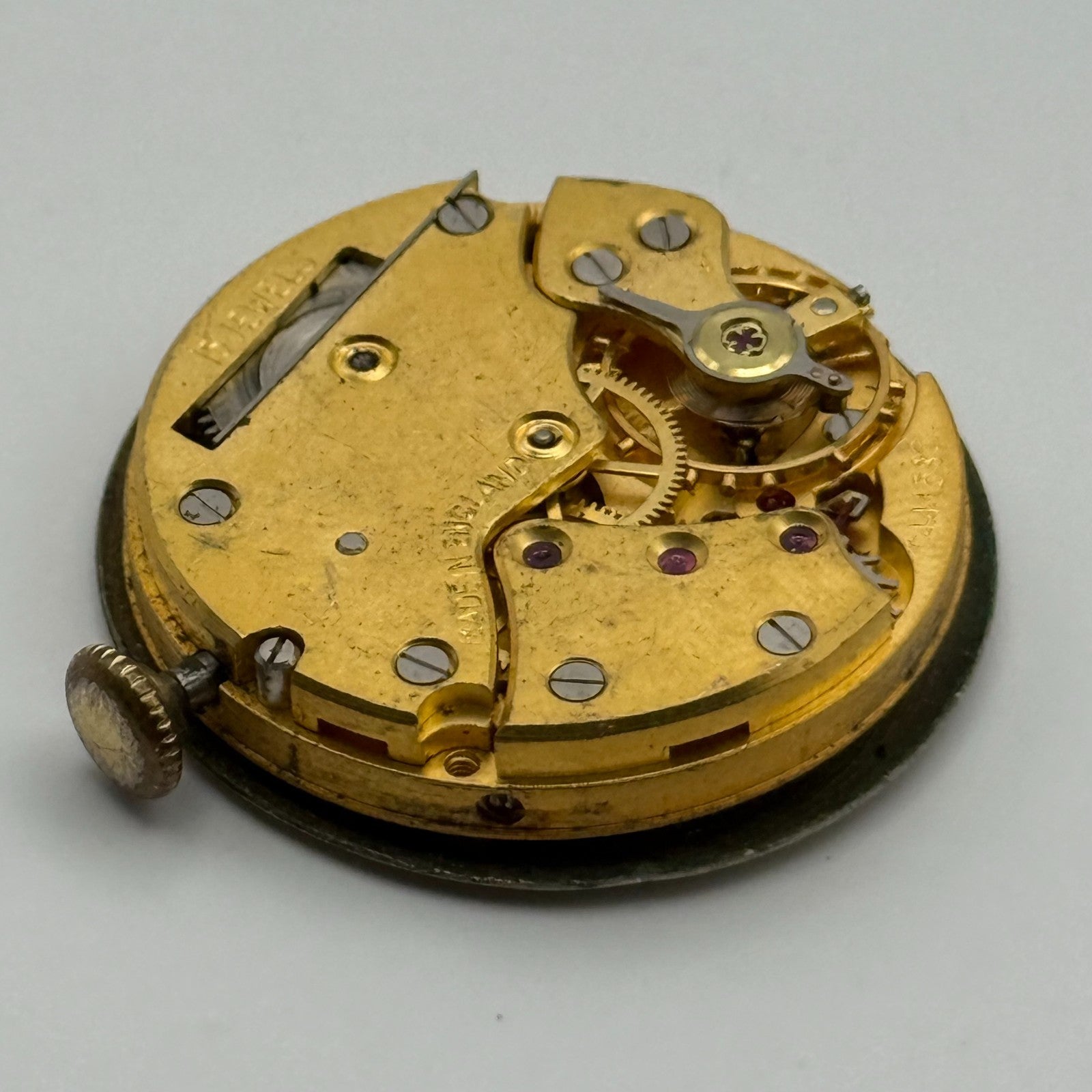 Smiths De Luxe 15 Jewels Shockproof Watch Movement Manual Wind Parts 26.8mm