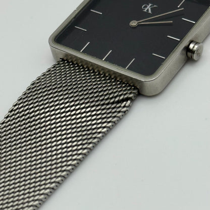 Calvin Klein Ladies Quartz Watch Black Dial Mesh Strap Swiss 30mm PARTS REPAIR
