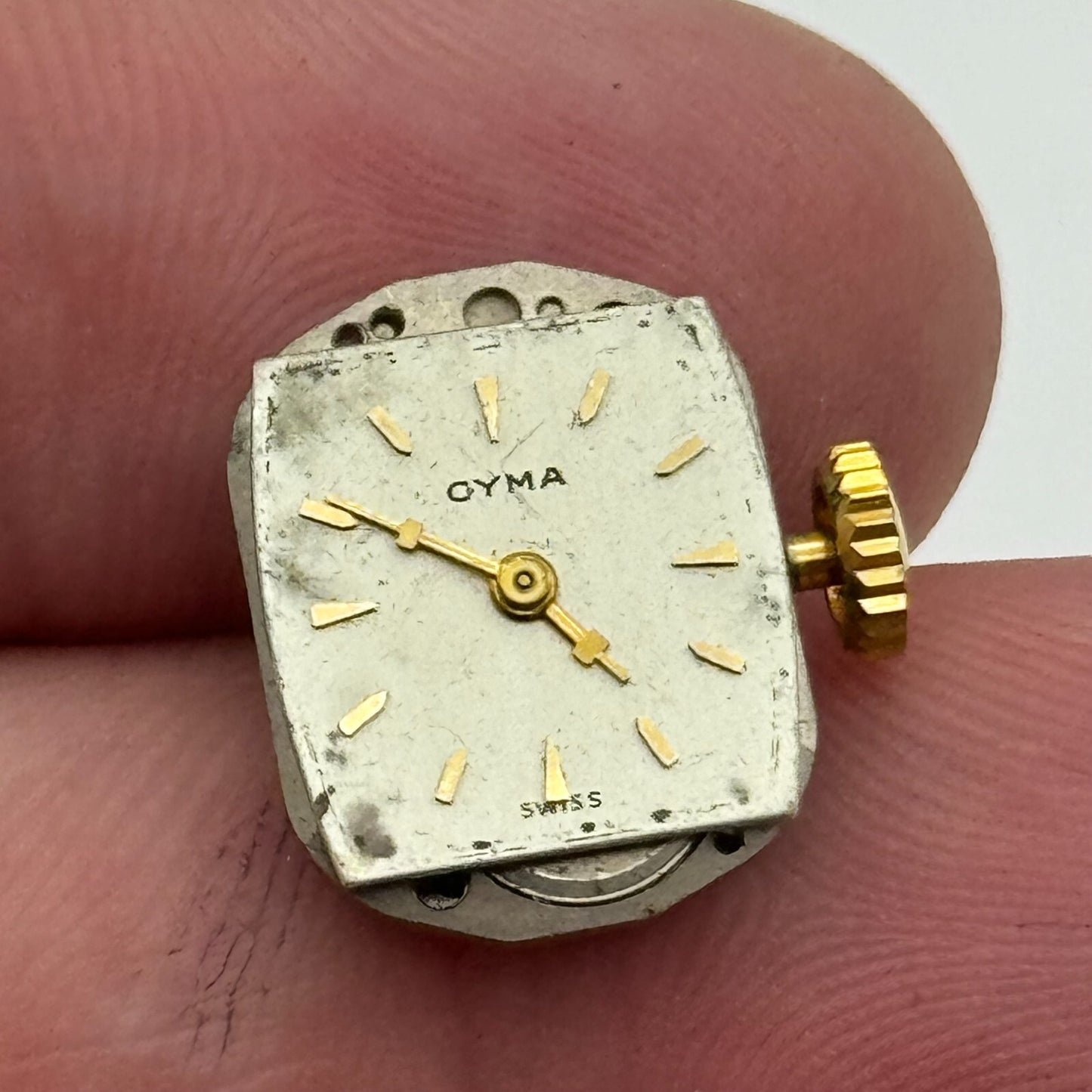 11.7mm Running Ladies Cyma 15 Jewels Manual Wind Watch Movement Dial Hands PARTS