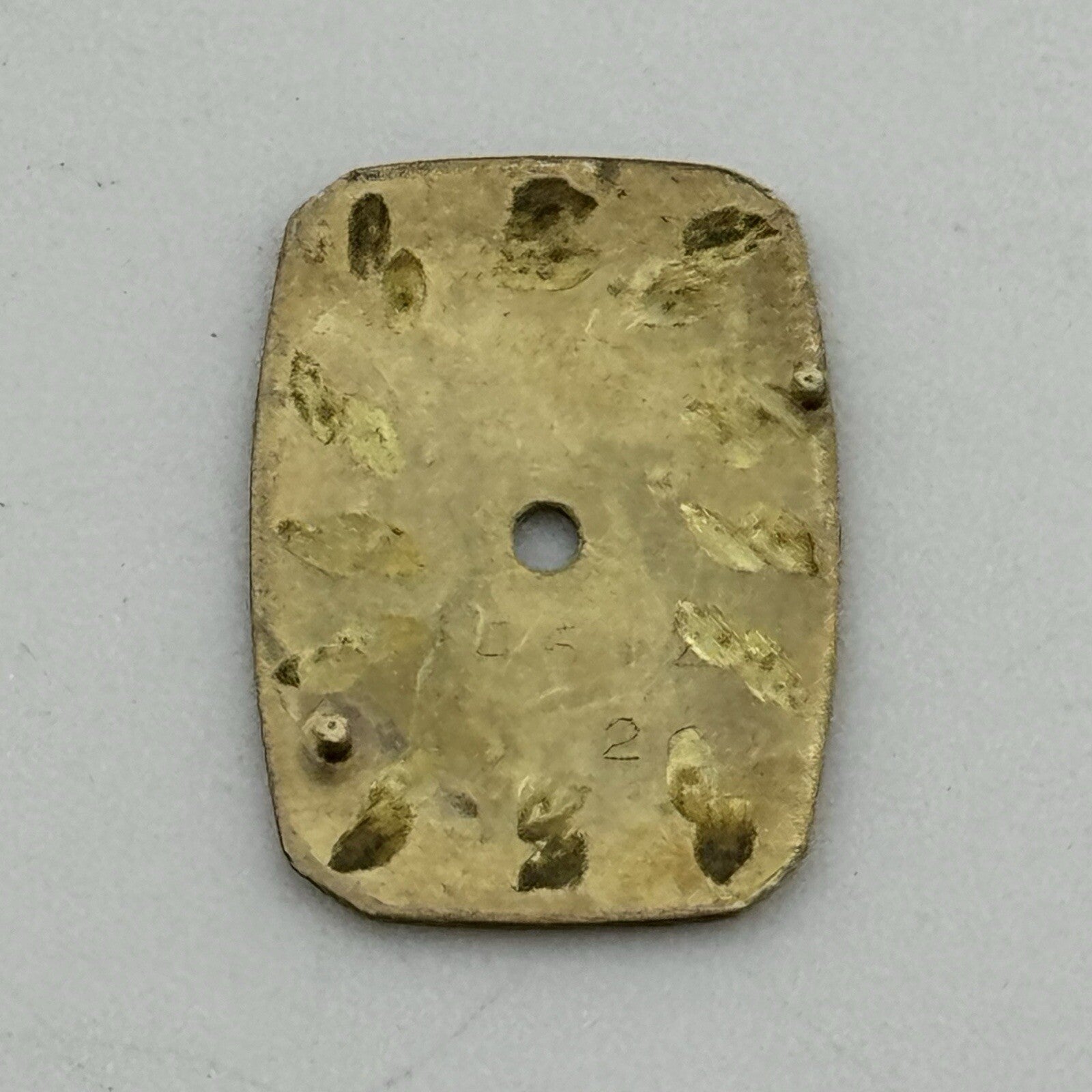 15.6mm x 11.7mm Rectangle Omega Gold Tone Ladies Wristwatch Dial Spares Parts