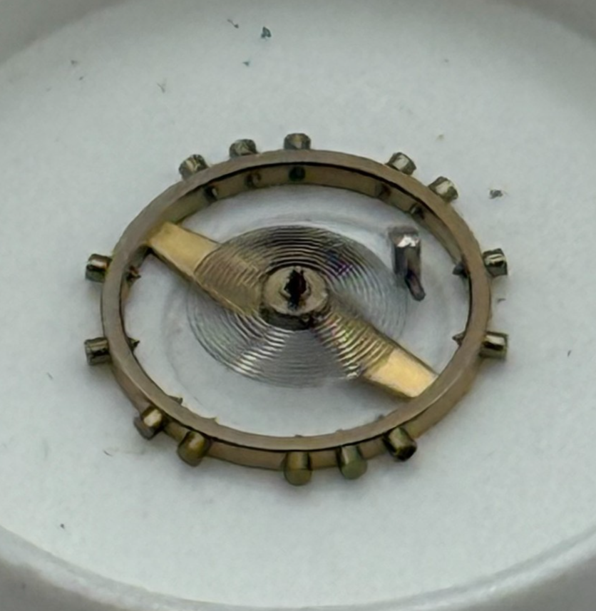 ALT Bauer 8 3/4''' Balance Wheel Complete And Spring Watch Movement Parts NOS