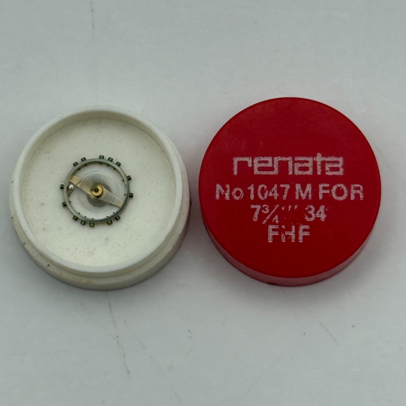 FHF 34 Balance Wheel Complete And Spring 7 3/4''' 1047 M Watch Movement Parts 