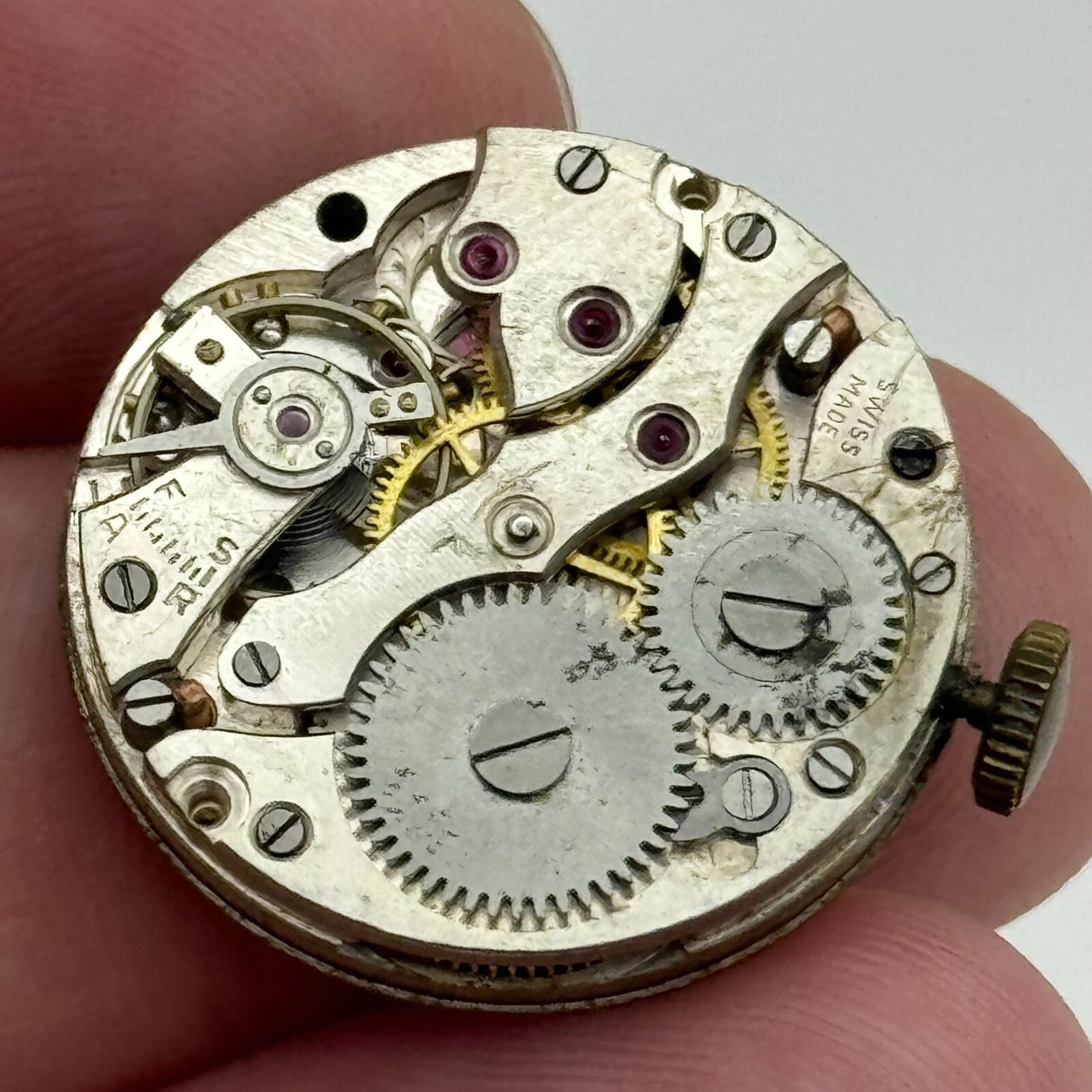 23.6mm Unidentified Sub Seconds Trench Watch Movement Manual Wind PARTS SPARES