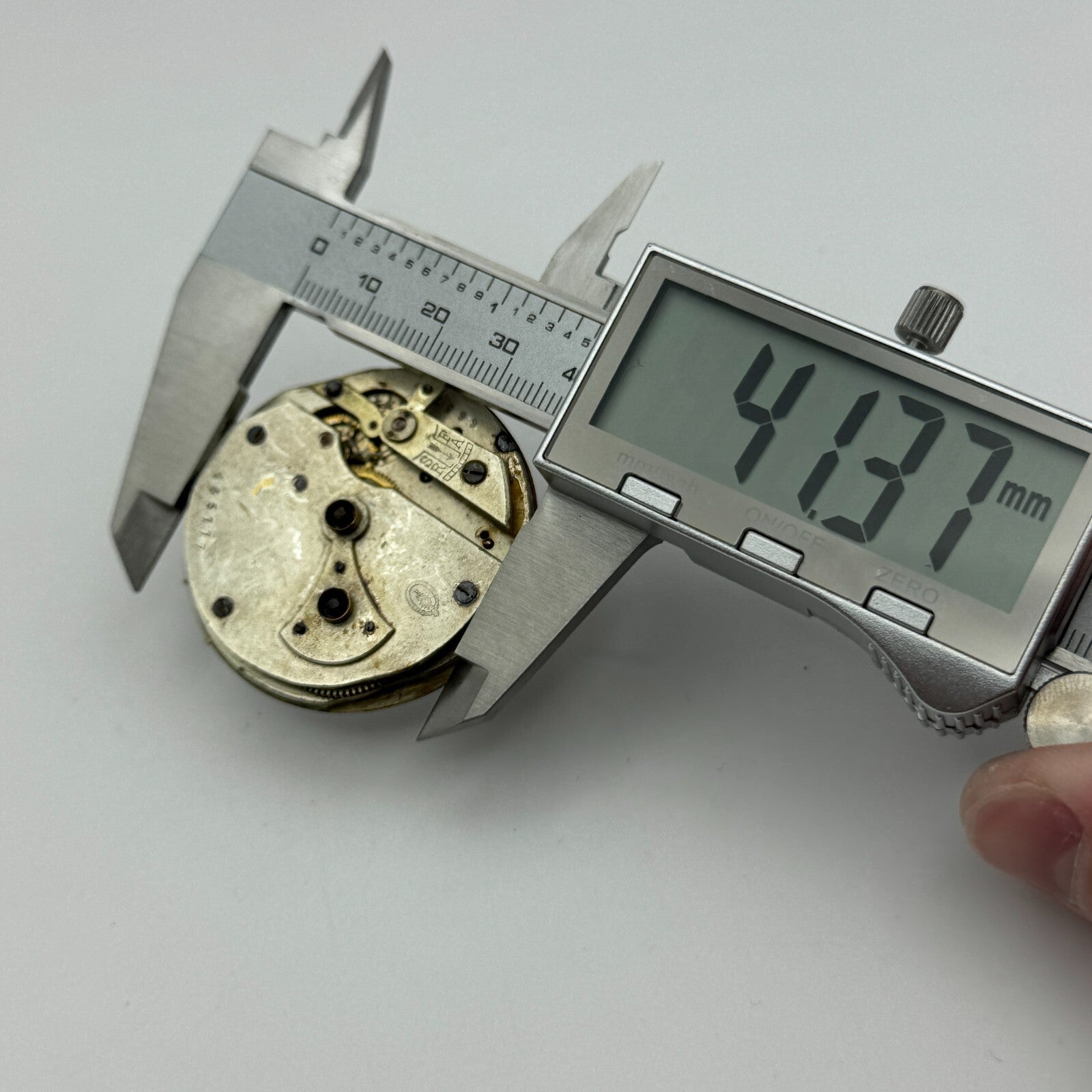 45mm Antique Unidentified Key Wound Partial Pocket Watch Movement PARTS REPAIR