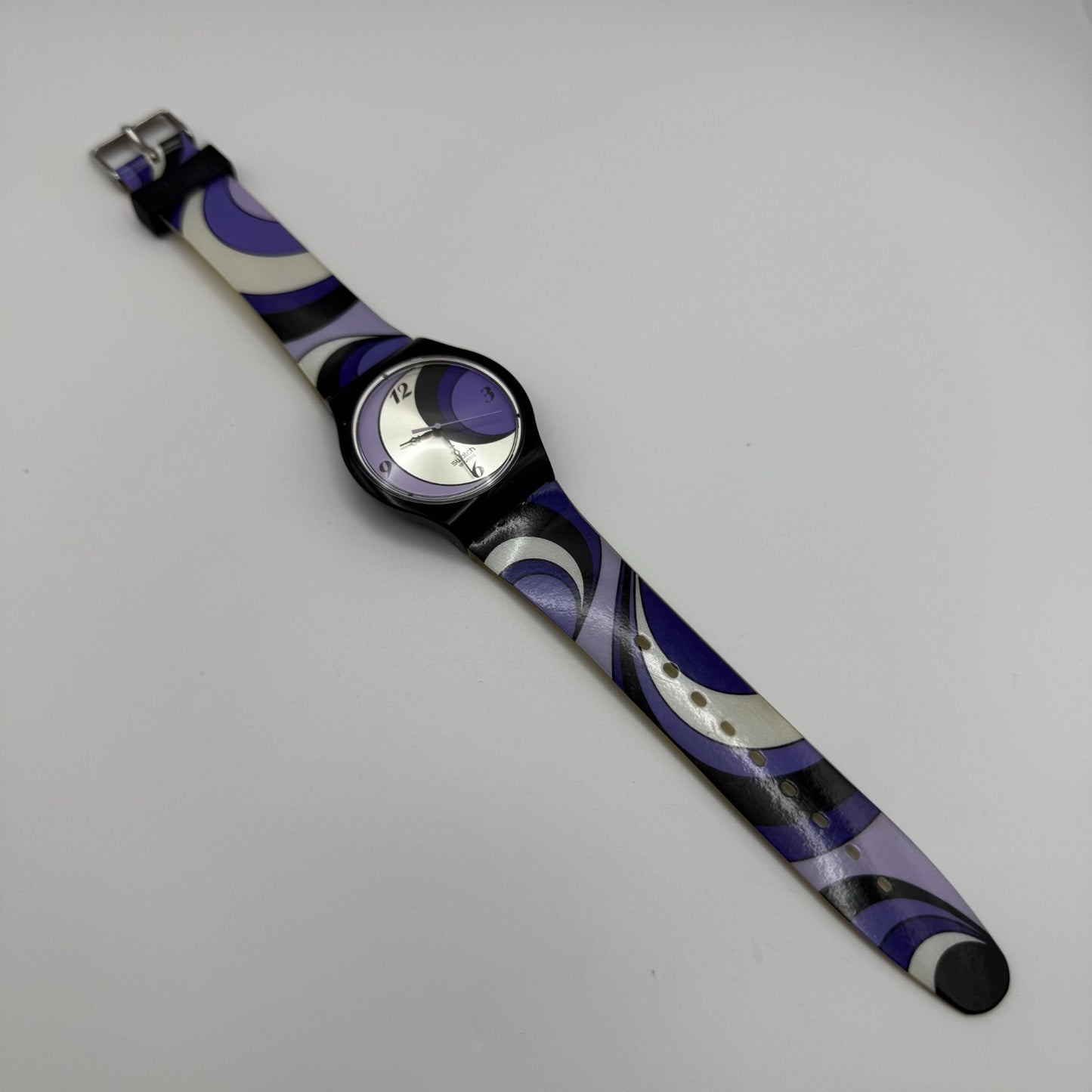 2005 Swatch Jelly in Jelly Purple Mystery SUJB101 Quartz Watch + Box 36mm