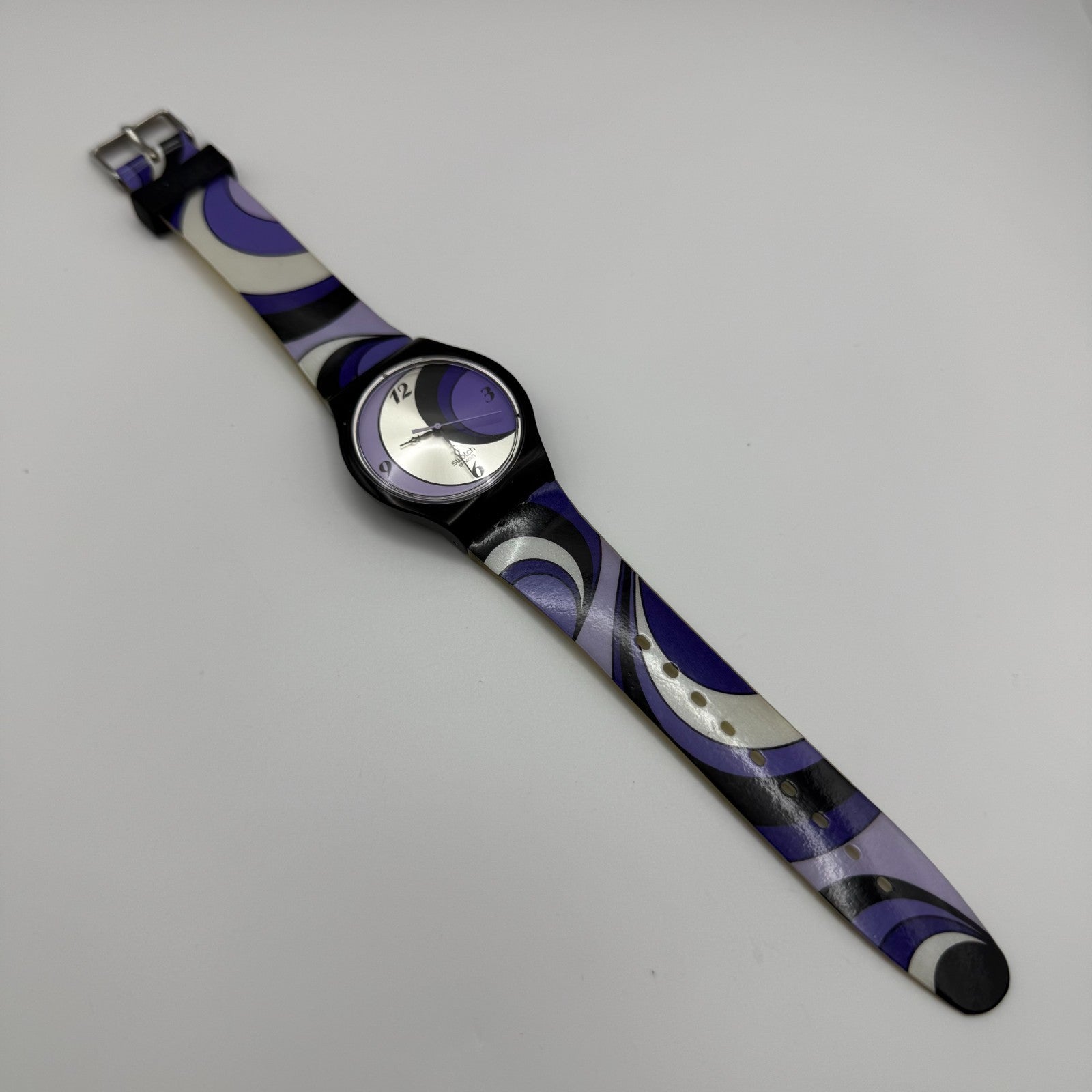 2005 Swatch Jelly in Jelly Purple Mystery SUJB101 Quartz Watch + Box 36mm