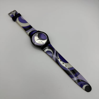 2005 Swatch Jelly in Jelly Purple Mystery SUJB101 Quartz Watch + Box 36mm