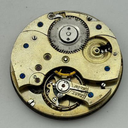 45mm Open Face Unidentified Swiss Pocket Watch Movement PARTS REPAIR SPARES