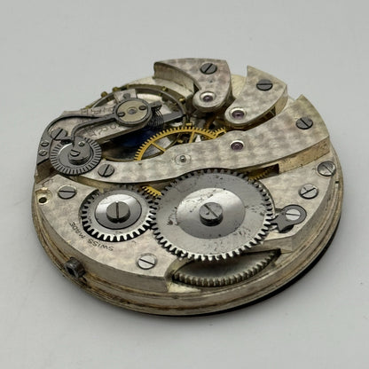 43mm High Grade Open Face W Hinds London LTD Pocket Watch Movement PARTS