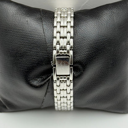 Vogue Ladies Quartz Watch Rectangular Silver Tone Bracelet 16mm PARTS REPAIR