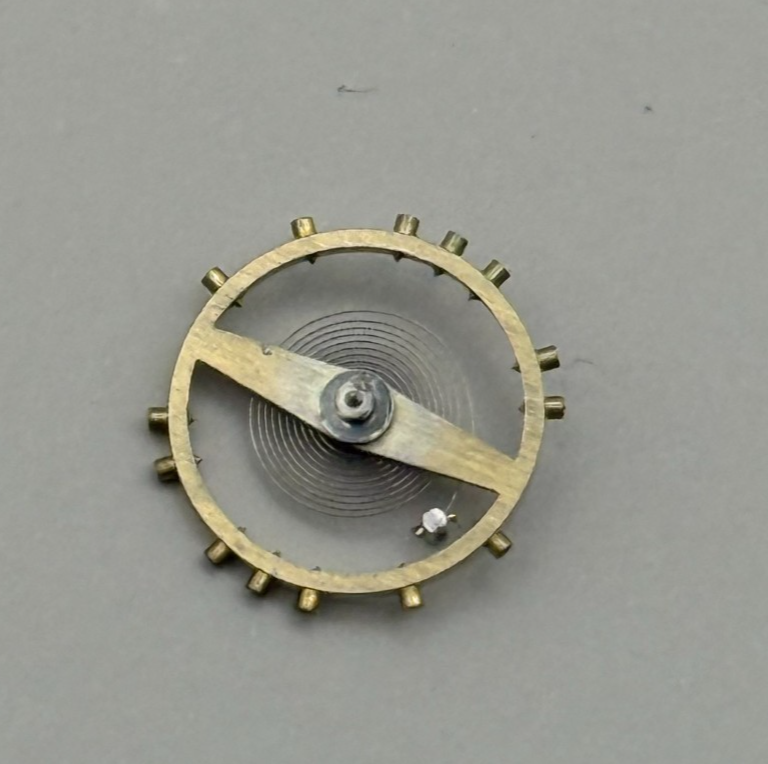 FHF 28 Balance Wheel Complete And Spring  10½’’’ 197 M Watch Movement Parts NOS
