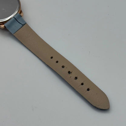 Working Ladies Rose Gold Tone Blue Dial & Strap Seconds Hand 34mm Quartz Watch