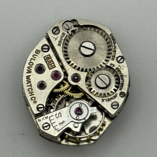 15.3mm Vintage Ladies Bulova 6AH Manual Wind Swiss Watch Movement PARTS REPAIR