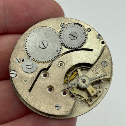 41.5mm 10 Jewels Unidentified Interesting Vintage Pocket Watch Movement PARTS