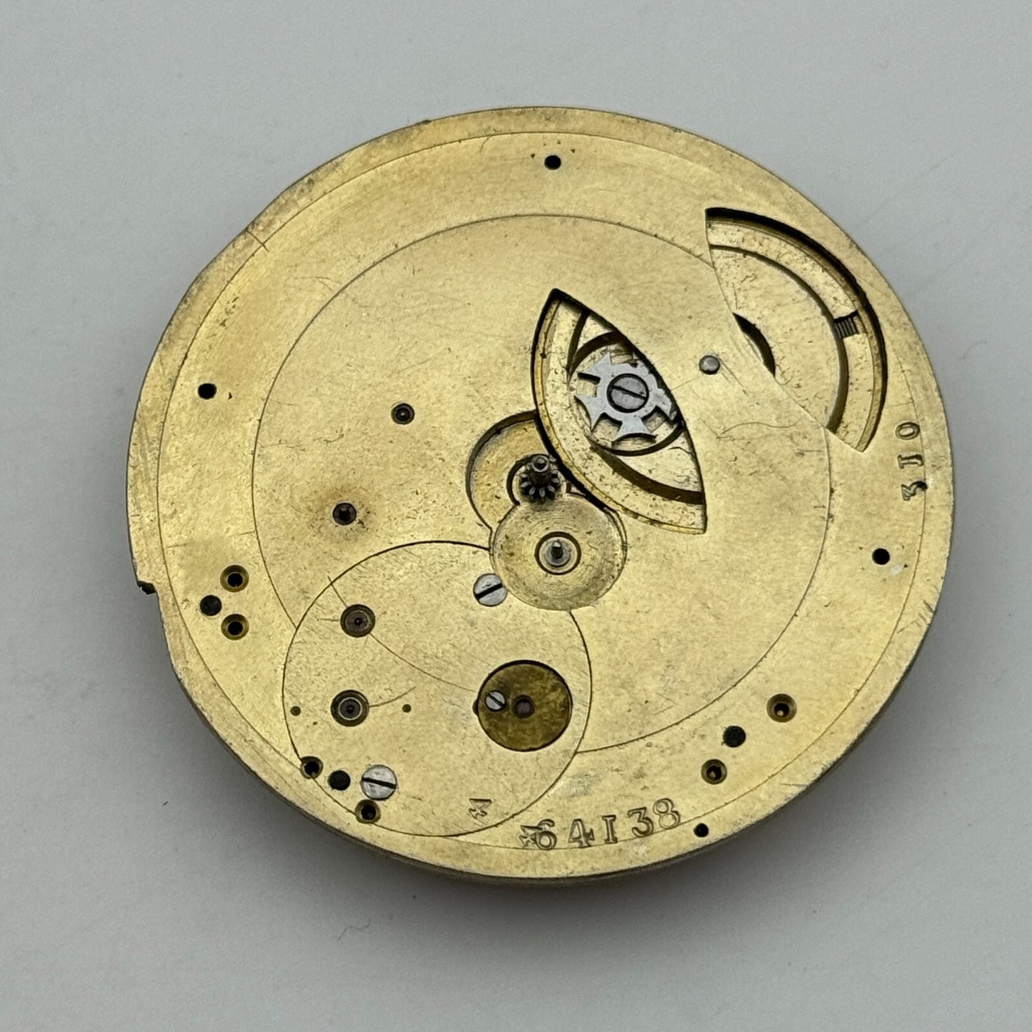 47.8mm Antique Compensation Balance Key Wound Pocket Watch Movement PARTS SPARES