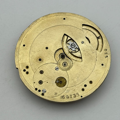 47.8mm Antique Compensation Balance Key Wound Pocket Watch Movement PARTS SPARES