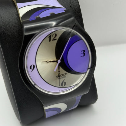 2005 Swatch Jelly in Jelly Purple Mystery SUJB101 Quartz Watch + Box 36mm
