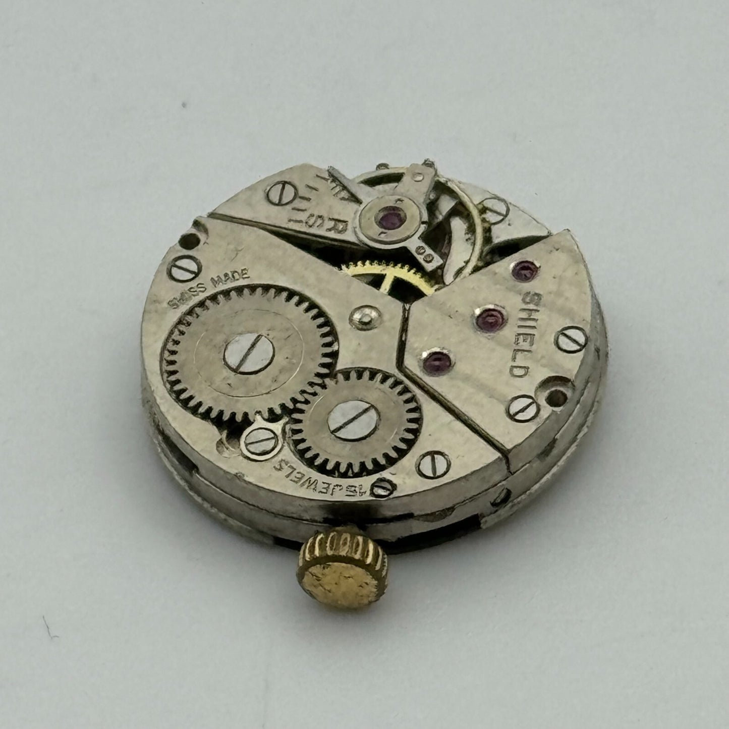 19.7mm Shield Peseux P 220 Manual Wind Swiss Made 15 Jewels Watch Movement PARTS