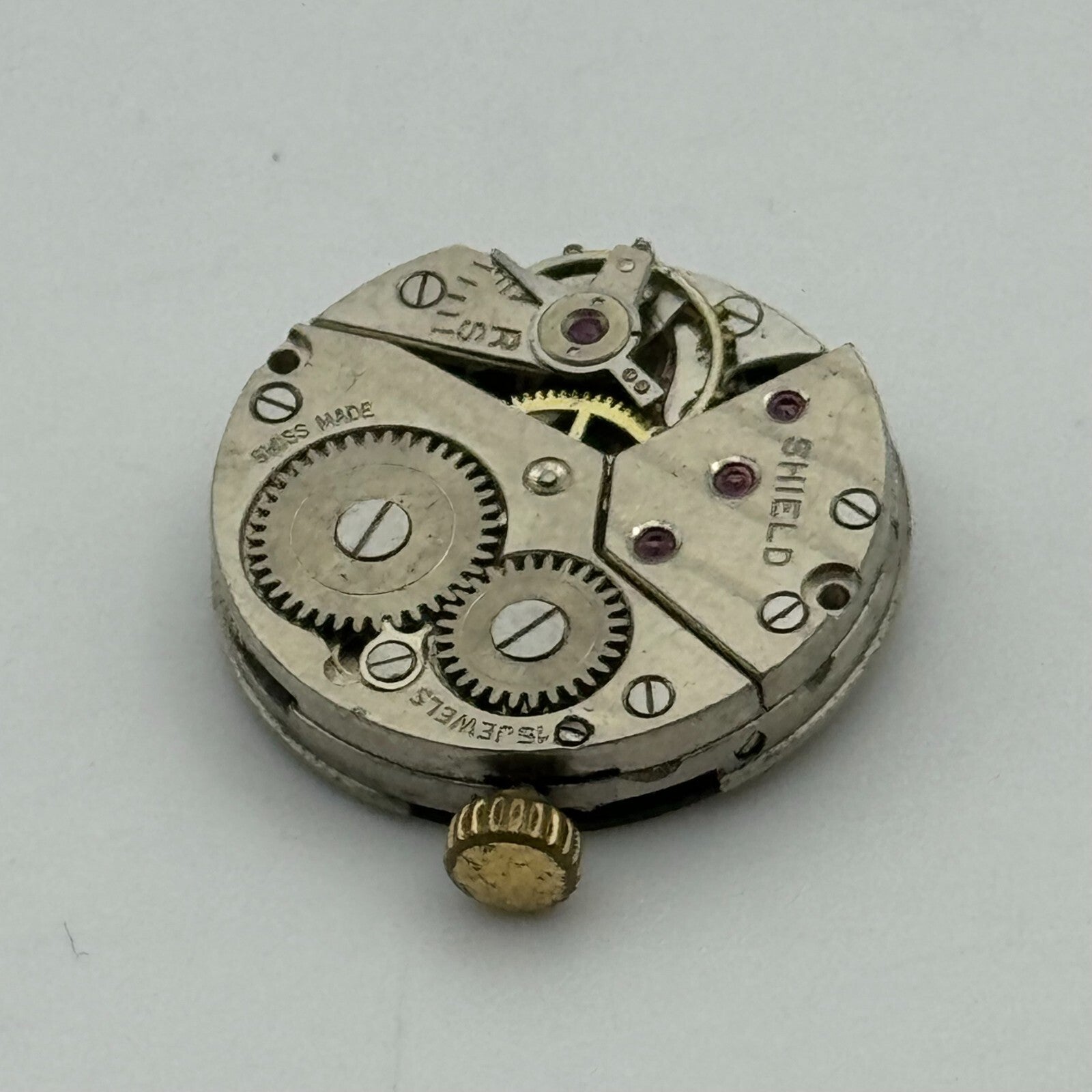 19.7mm Shield Peseux P 220 Manual Wind Swiss Made 15 Jewels Watch Movement PARTS