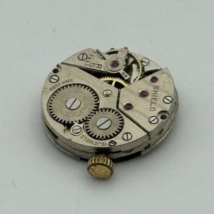 19.7mm Shield Peseux P 220 Manual Wind Swiss Made 15 Jewels Watch Movement PARTS