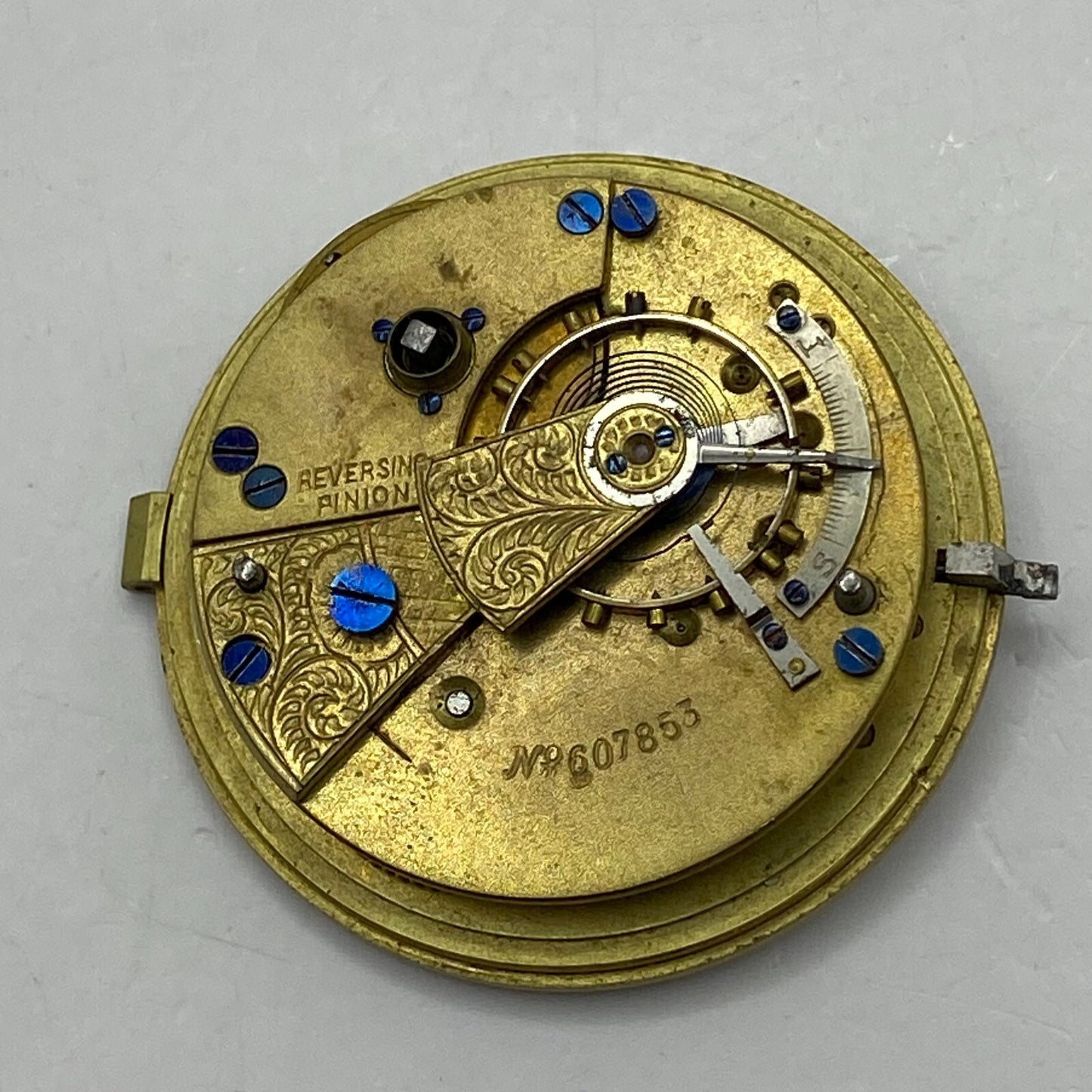46.4mm Antique Key Wound Pocket Watch Movement PARTS REPAIR SPARES
