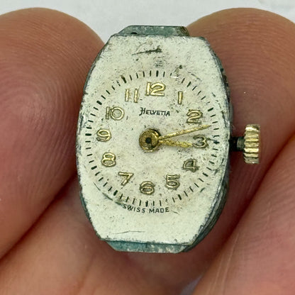 12.8mm Vintage Helvetia 105B Swiss Made Manual Wind Watch Movement PARTS REPAIR