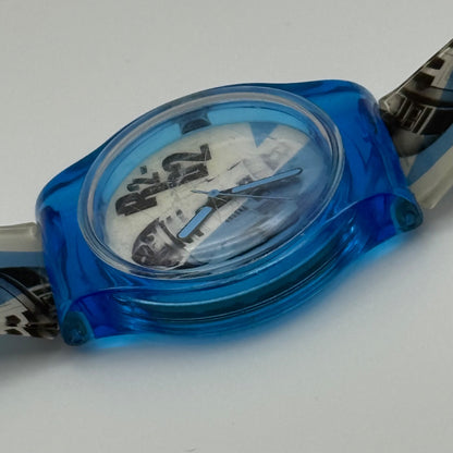 34mm Working RARE Zeon R2-D2 Lucasfilm LTD Blue 34mm Quartz Watch New Battery