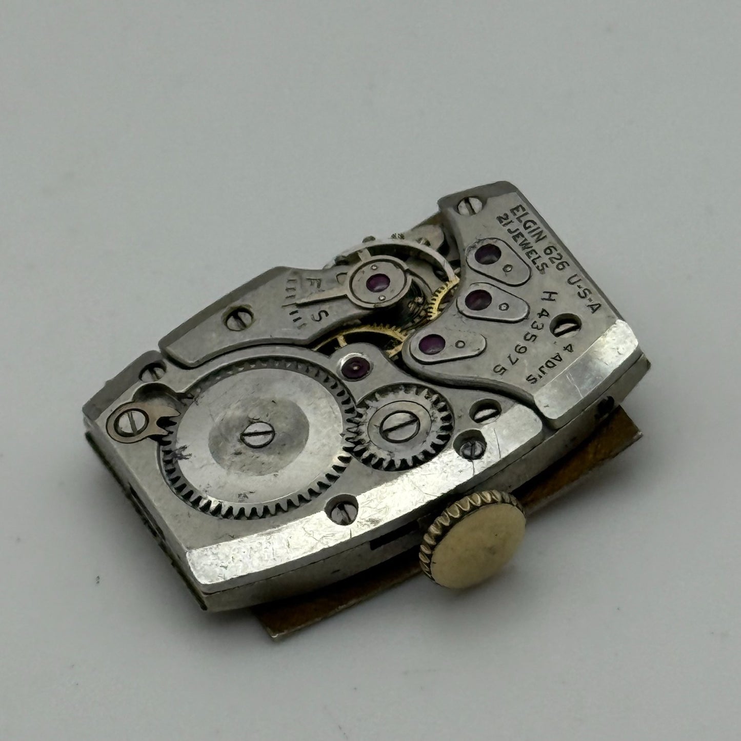 1950 Vintage 15/0s Lord Elgin 626 Model 2 American Watch Movement PARTS REPAIR